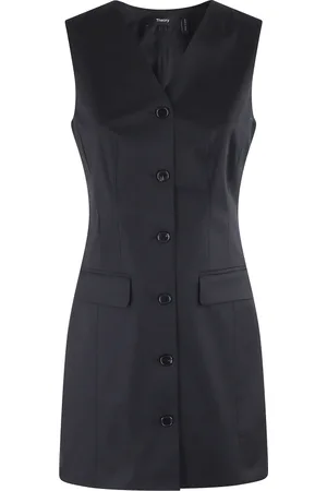 THEORY Femme, Robes, Noir, Taille: 34 FR Blazer en Coton Chino Noir
