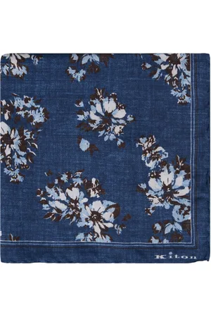 Kiton Homme, Accessoires, Bleu, Taille: ONE Size Élégant foulard en soie