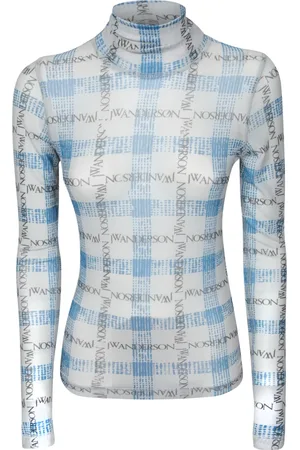 J.W.Anderson Femme, Tops, Multicolore, Taille: 42 FR Pull Blanc Logo Weave