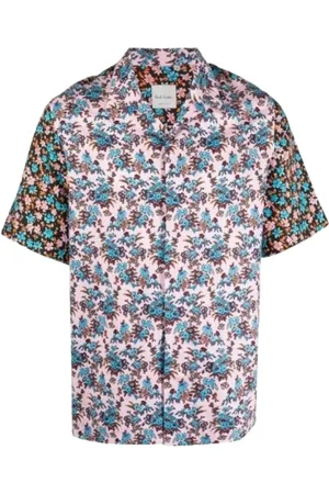 Paul Smith Homme, Chemises, Bleu, Taille: S Chemise à Manches Courtes Imprimé Floral Rizo