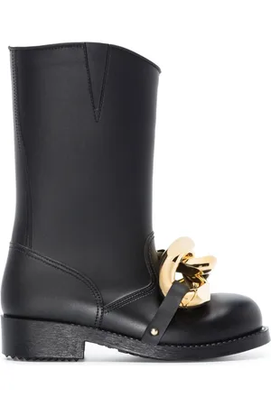 J.W.Anderson Femme, Chaussures, Noir, Taille: 36 EU Bottes à Chaîne Détaillée