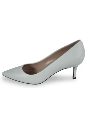 HUGO BOSS Femme, Chaussures, Blanc, Taille: 37 EU Escarpin Ines en Cuir Blanc à Talon Haut