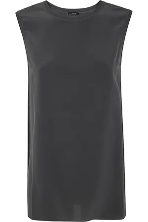 Joseph Femme, Tops, Gris, Taille: 42 FR Blouse en Crêpe de Soie