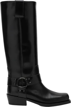 VALENTINO GARAVANI Femme, Chaussures, Noir, Taille: 36 EU Stivale Alto High Bottes