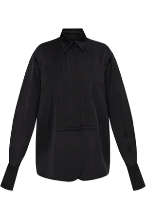 Jil Sander Femme, Blouses et Chemises, Noir, Taille: 40 FR Chemise avec Bordure en Soie