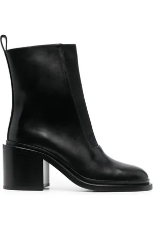 Jil Sander Femme, Chaussures, Noir, Taille: 38 1/2 EU Bottines à Talons Bloc