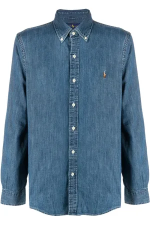 Ralph Lauren Homme, Chemises, Bleu, Taille: S Chemise Sport en Denim Manches Longues