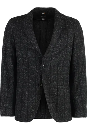 HUGO BOSS Homme, Vestes, Noir, Taille: L Veste Classique en Mélange de Laine