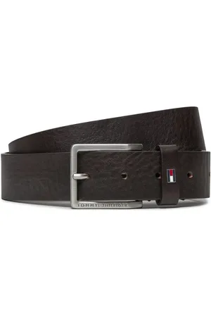 Tommy Hilfiger Homme, Accessoires, Brun, Taille: 115 CM Ceinture en cuir lisse