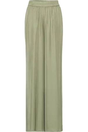 Ivy & Oak Femme, Pantalons, Vert, Taille: 34 FR Pantalon Large à Taille Élastique