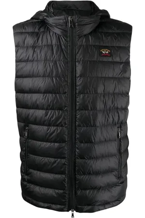Paul & Shark Homme, Vestes, Noir, Taille: L Veste sans manches ultralégère en duvet