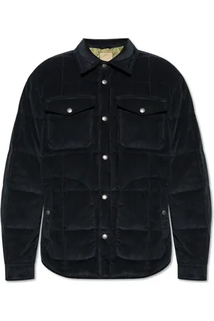 Woolrich Homme, Vestes, Bleu, Taille: L Doudoune en Velours Côtelé