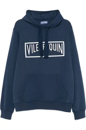 Vilebrequin Homme, Sweatshirts et sweats à capuche, Bleu, Taille: S Sweat à capuche bleu avec patch logo