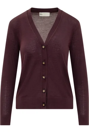 Tory Burch Femme, Pulls, Violet, Taille: 38 FR Cardigan Simone