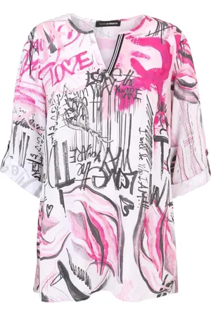 DORIS S Femme, Blouses et Chemises, Multicolore, Taille: 42 FR Chemisier à imprimé graffiti pastel