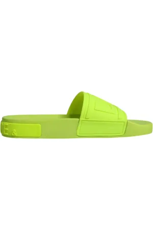 Dolce & Gabbana Femme, Chaussures, Vert, Taille: 37 EU Sandales en Caoutchouc Vert Néon