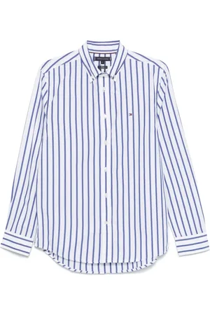 Tommy Hilfiger Homme, Chemises, Bleu, Taille: L Chemise Boutonnée Bleu Clair à Manches Longues