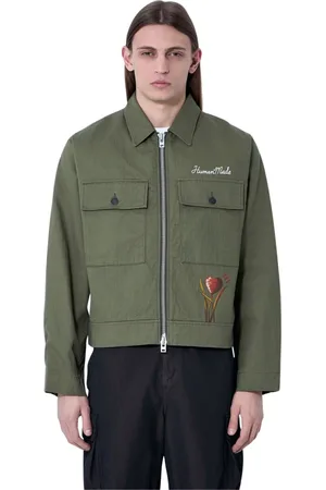 HUMAN MADE Homme, Vestes, Vert, Taille: L Veste Militaire avec Logo