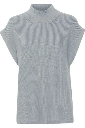 Part Two Femme, Pulls, Gris, Taille: 42 FR Pull en Tricot à Col Montant