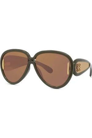 Loewe Femme, Accessoires, Vert, Taille: ONE Size Lunettes de soleil masque pilote