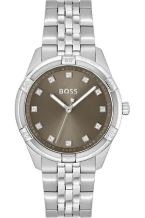 HUGO BOSS Femme, Accessoires, Gris, Taille: ONE Size Montre Femme Acier Inoxydable Grise