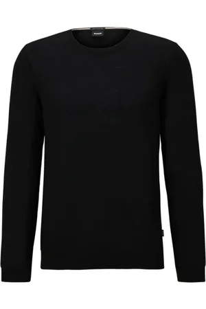 HUGO BOSS Homme, Pulls, Noir, Taille: XL Pull en Laine Vierge Coupe Slim