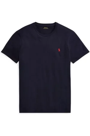 Ralph Lauren Homme, Tops, Bleu, Taille: S T-shirt en coton coupe slim personnalisée