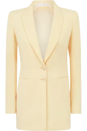 Patrizia Pepe Femme, Vestes, Jaune, Taille: 40 FR Veste Jaune Design Classique