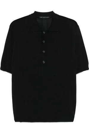 LOW BRAND Homme, Tops, Noir, Taille: XL Polo Noir Mélange Viscose Douce