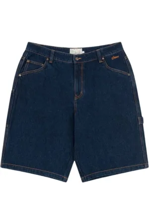 DIME Homme, Shorts, Bleu, Taille: W32 Shorts en Denim Couleur Indigo