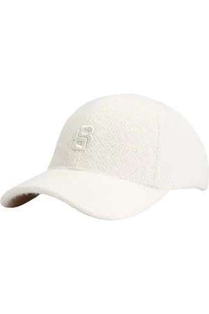 HUGO BOSS Femme, Accessoires, Blanc, Taille: ONE Size Casquette Souple en Jersey avec Monogramme Double B