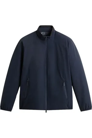 Woolrich Homme, Vestes, Bleu, Taille: 2XL Manteau Bleu Nuit à Fermeture Éclair
