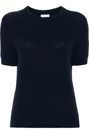 Khaite Femme, Pulls, Bleu, Taille: 40 FR Le pull à manches courtes Pierre