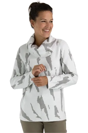 Joseph Ribkoff Femme, Pulls, Blanc, Taille: 42 FR Pull à col roulé chic