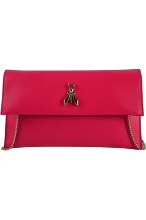 Patrizia Pepe Femme, Sacs, Rose, Taille: ONE Size Pochette Fly en Cuir avec Chaîne