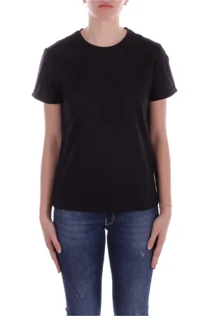 Dondup Femme, Tops, Noir, Taille: 38 FR T-shirts et Polos Noirs avec Logo