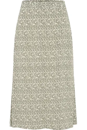 Part Two Femme, Jupes, Vert, Taille: 36 FR Jupe Midi Imprimée