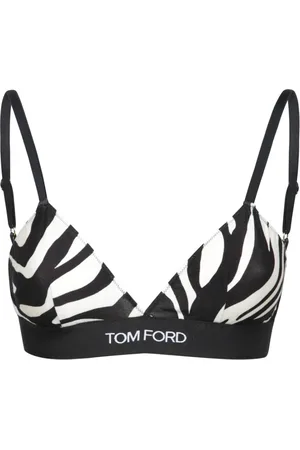 Tom Ford Femme, Tops, Multicolore, Taille: 36 FR Top soutien-gorge en modal imprimé zèbre