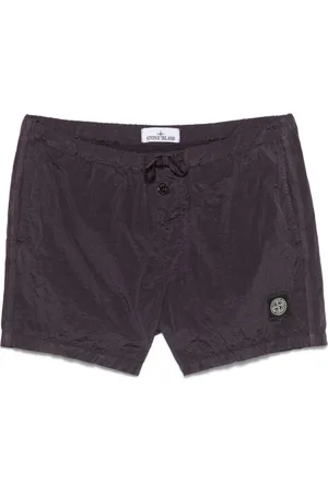 Stone Island Homme, Maillots de bain, Violet, Taille: XL Vêtements violets de mer avec logo de la boussole