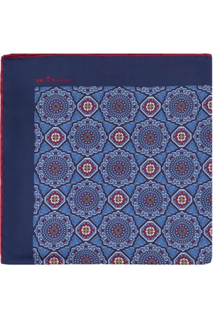 Kiton Homme, Accessoires, Bleu, Taille: ONE Size Élégant Foulard en Soie