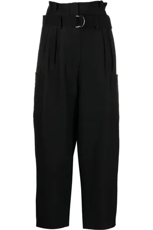 IRO Femme, Pantalons, Noir, Taille: 40 FR Pantalon Noir Décontracté en Lin