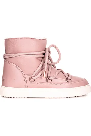 INUIKII Femme, Chaussures, Rose, Taille: 38 EU Bottes d`hiver en cuir pour la neige