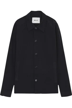 NN.07 Homme, Vestes, Noir, Taille: L Blazer Hybride Seersucker Zander Bleu