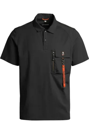 Parajumpers Homme, Tops, Noir, Taille: M Polo en jersey de coton avec détails en nylon