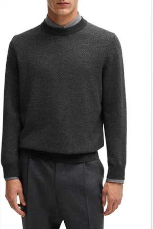 HUGO BOSS Homme, Pulls, Noir, Taille: 3XL Pull Jacquard Eltoro
