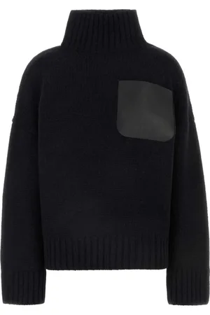 J.W.Anderson Femme, Pulls, Noir, Taille: 36 FR Pull Oversize Noir en Laine Mélangée