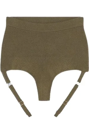 Jacquemus Femme, Sous-vêtements, Vert, Taille: 36 FR Culottes en maille taille haute La Montagne