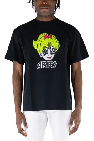 ARIES Homme, Tops, Noir, Taille: L T-shirt décontracté