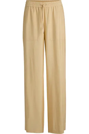 HUGO BOSS Femme, Pantalons, Jaune, Taille: 40 FR Pantalon Talisia avec Cordon de Serrage