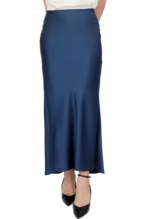 Liu Jo Femme, Jupes, Bleu, Taille: 36 FR Élégante Jupe Longue Rose en Satin
